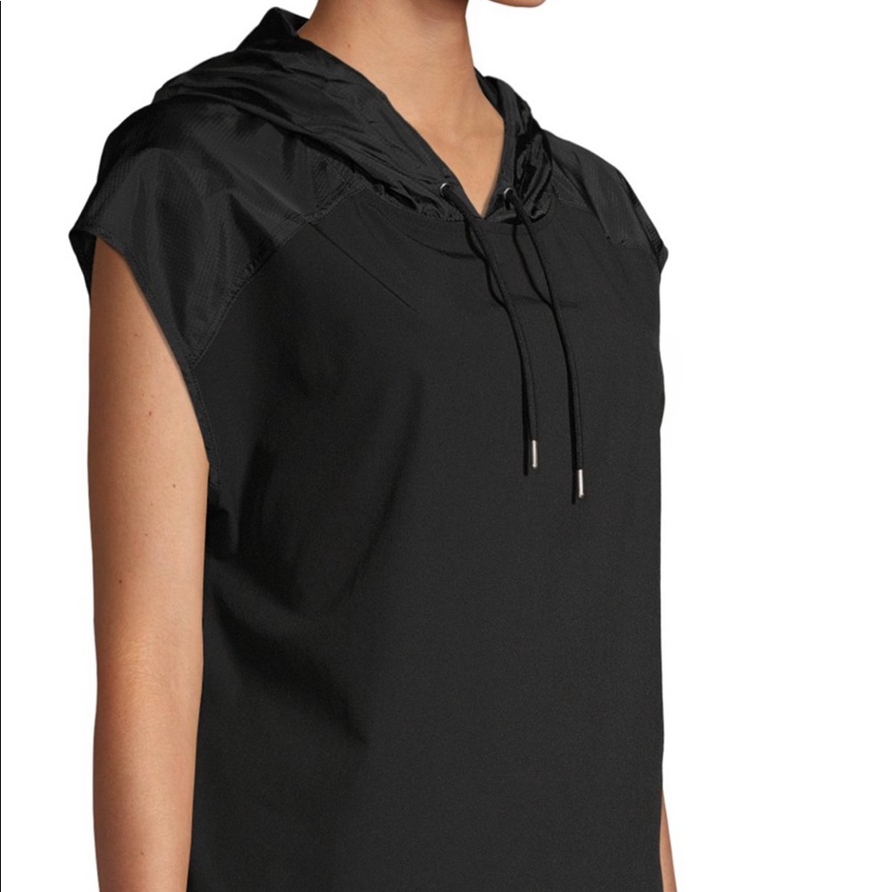 New Black Avia Women Hooded Short Sleeve Pullover